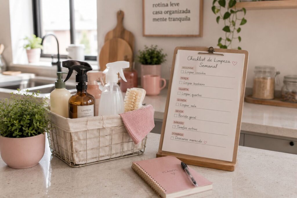 checklist de limpeza semanal